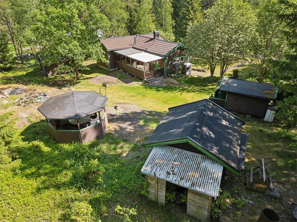 Vue aérienne - Cottage with Garden and Nature Plot in Torsåkers