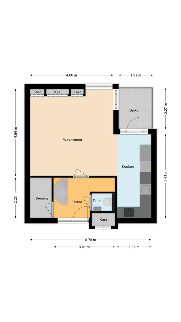 Planimetria - Maisonette with Garden Access in Vlaardingen