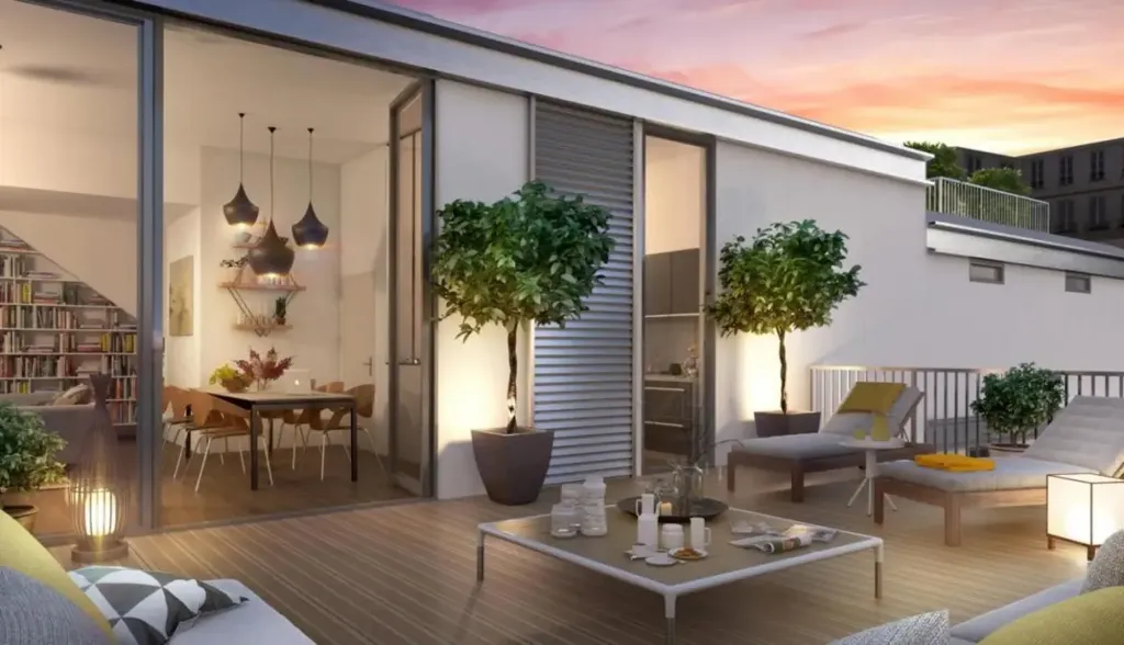 Terrasse - Appartement 4 pièces à Grésy-sur-Aix