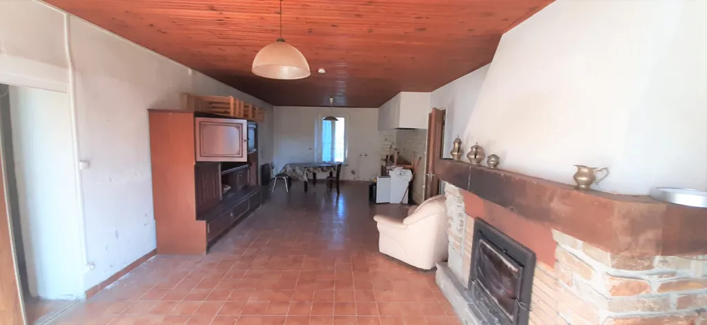 Living Room - Stone House with Garden in Canet d'Aude