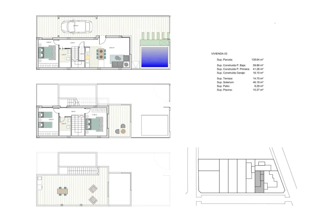 Plan - Newly Built Villa with Pool in Los Alcázares