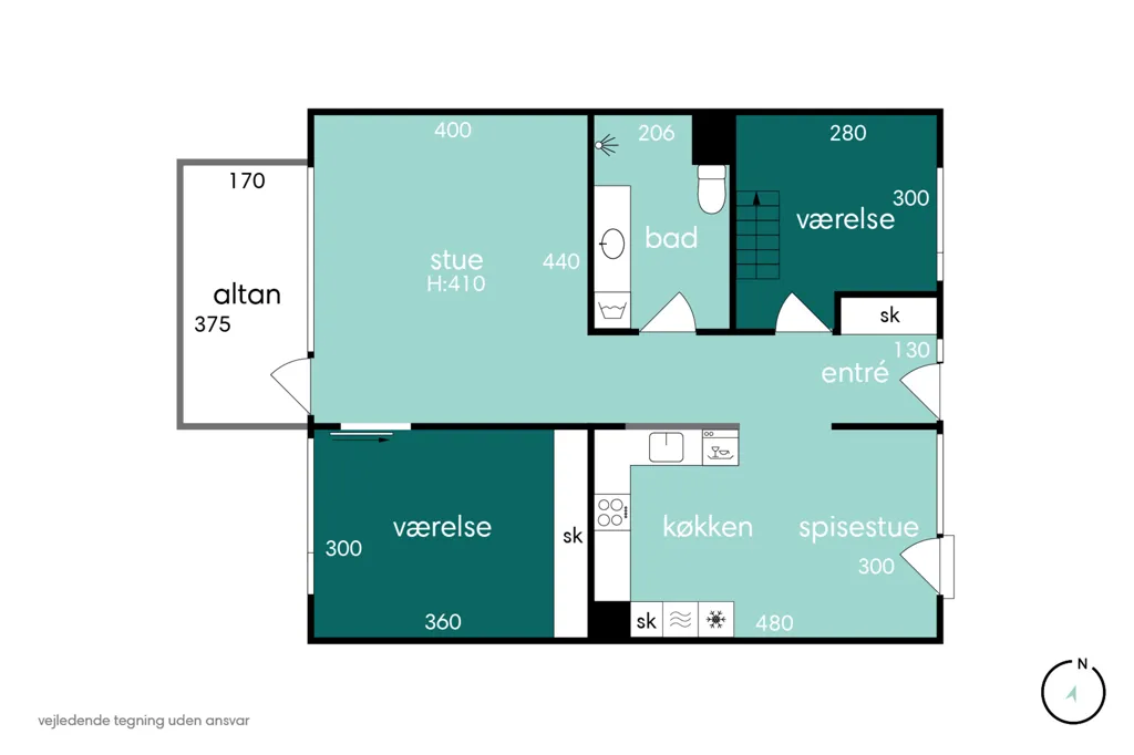 Plan - Appartement 4 pièces à København NV