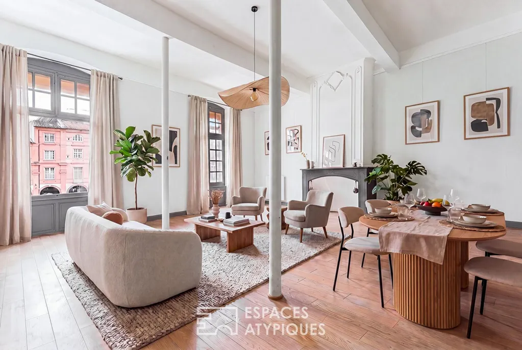 Salle à manger - Appartement Traversant avec Double Destination à Montauban