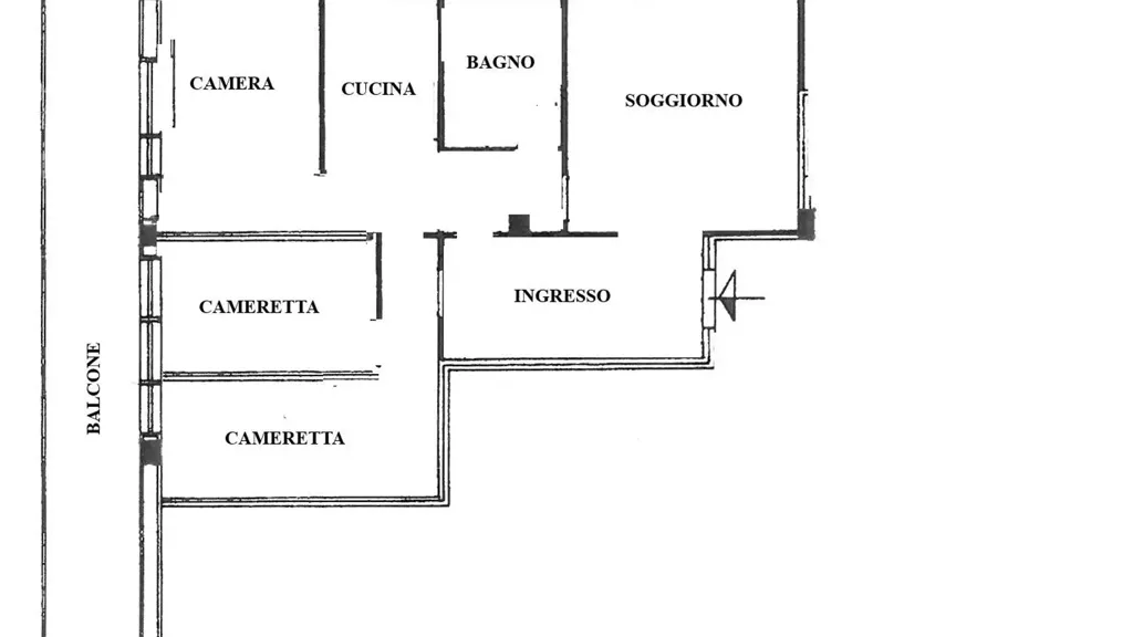 Plan - Three-Bedroom Apartment with Balcony in Talenti, Rome