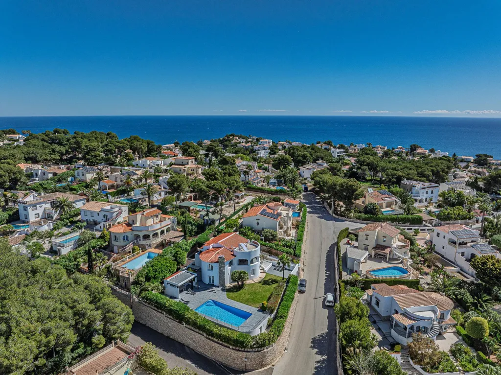 Vue aérienne - Chalet with Sea View and Pool in Cap Martí