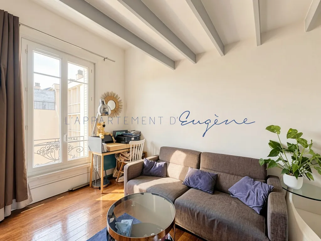Living Room - Duplex with River View in Boulogne-Billancourt