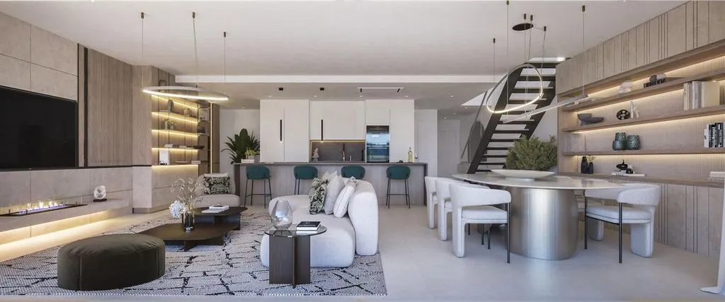 Séjour - Beachfront Flat with Pool in Manilva