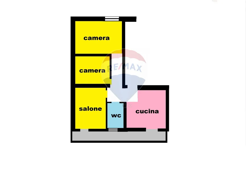 Plaan - Three-Bedroom Apartment with Balcony in Afragola