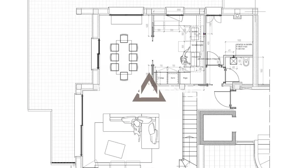 Plan - Attico with Terraces in Treviso