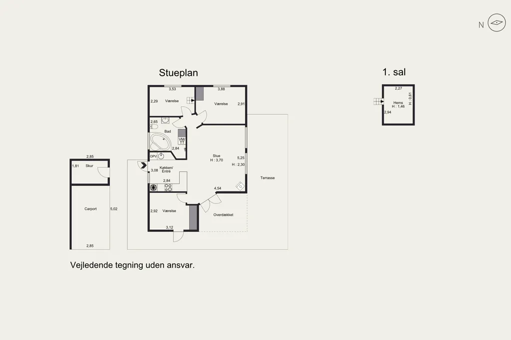 Plan - Modern Summerhouse with Sea View in Ulfborg