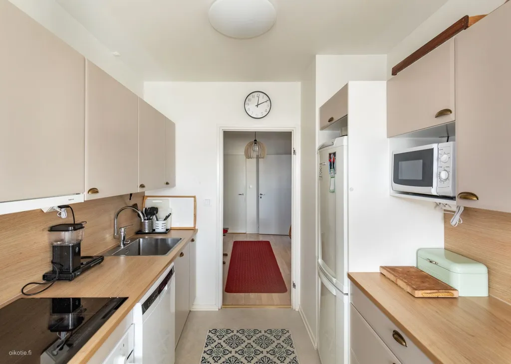 Köök - Modernised Apartment with Solar Panels in Heinola