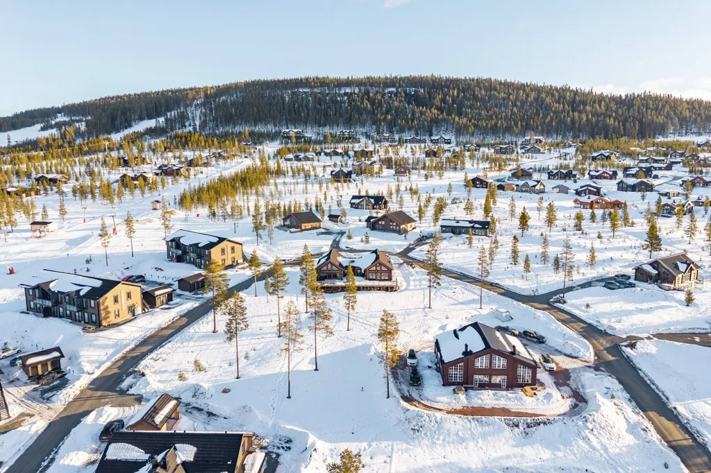 Õhuvaade - Duplex with Mountain View in Himmelfjäll