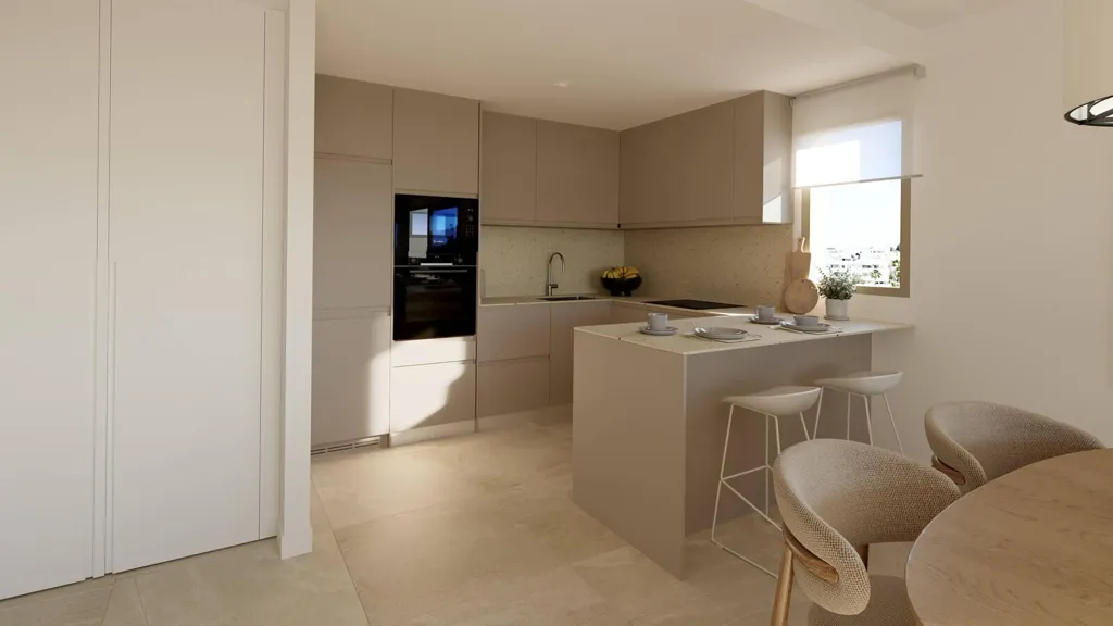 Köök - 1-Bedroom Apartment with Sea View in Mijas