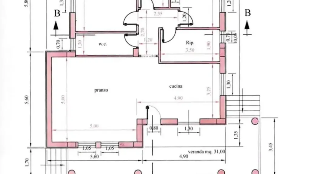 Plan - Villa with Veranda in Sciacca
