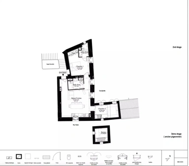 Plan - Appartement Duplex Luxueux dans le Quartier Historique d'Ecusson à Montpellier