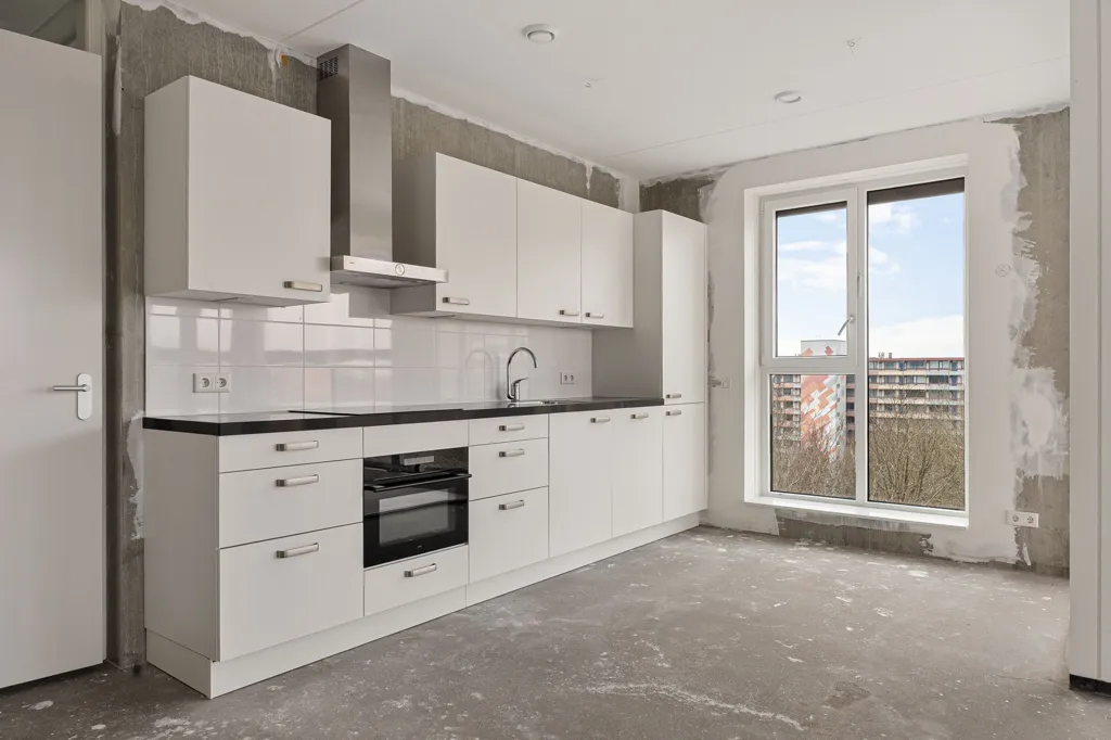Köök - Type A Apartment with Park View in Ede