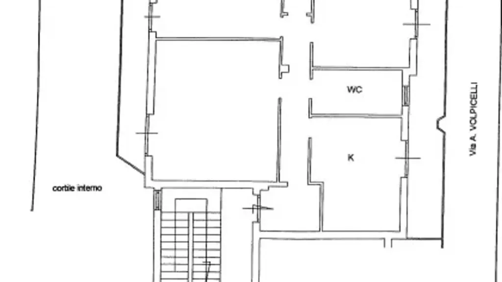 Plan - Central Trilocale with Balconies in Arzano