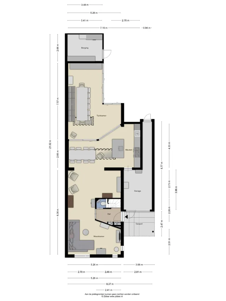 Plaan - Linked Semi-detached House with Serre in Helmond