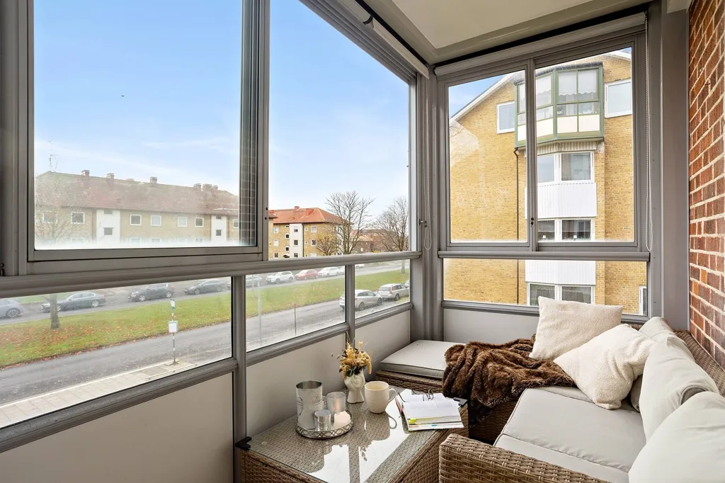 Balcony - Apartment with South-Facing Balcony in Trelleborg