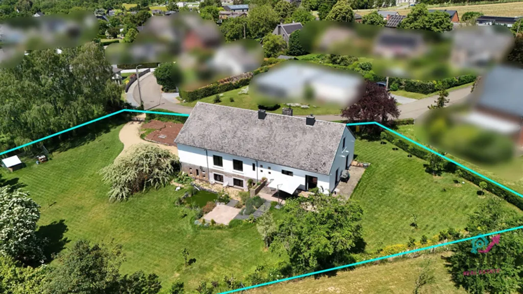 Vue aérienne - Villa Familiale avec Terrasse au Sud à Dinant