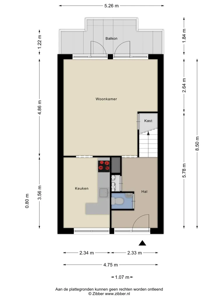 Plan - Maisonnette with Balcony in Rotterdam Centre