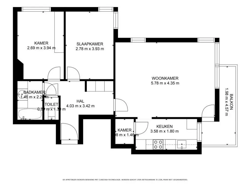 Planimetria - Apartment with Terrace in Genk Centre