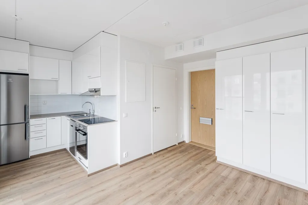 Cuisine - 1-Bedroom Flat with French Balcony in Vantaa