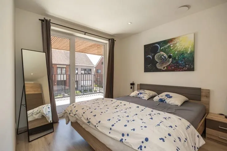 Chambres - Appartement avec Terrasse et Cuisine Équipée à Bruxelles