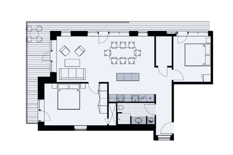 Plan - Penthouse with Water View on Teglholmen