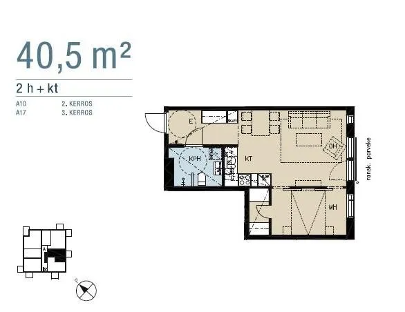 Plaan - Modern Flat with Balcony in Kivistö, Vantaa