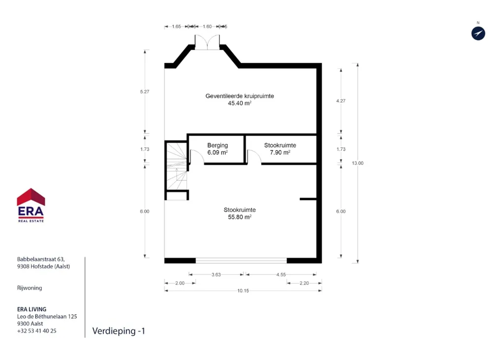 Plaan - Semi-Detached House with Garden in Hofstade