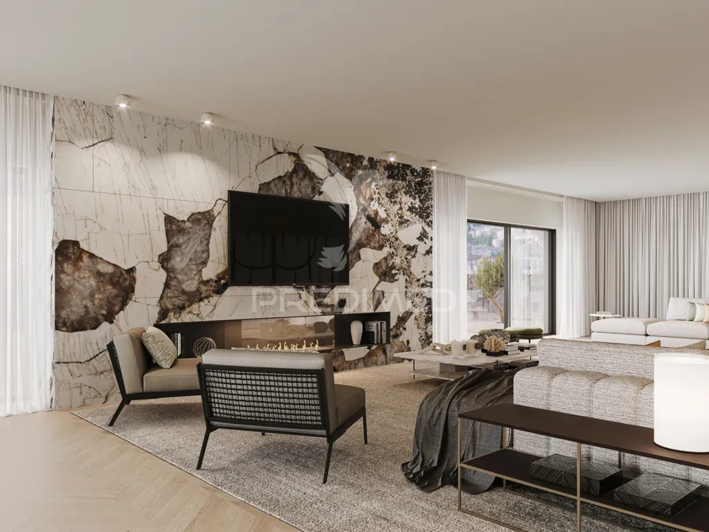 Living Room - Luxury Apartments with Domotics in Braga