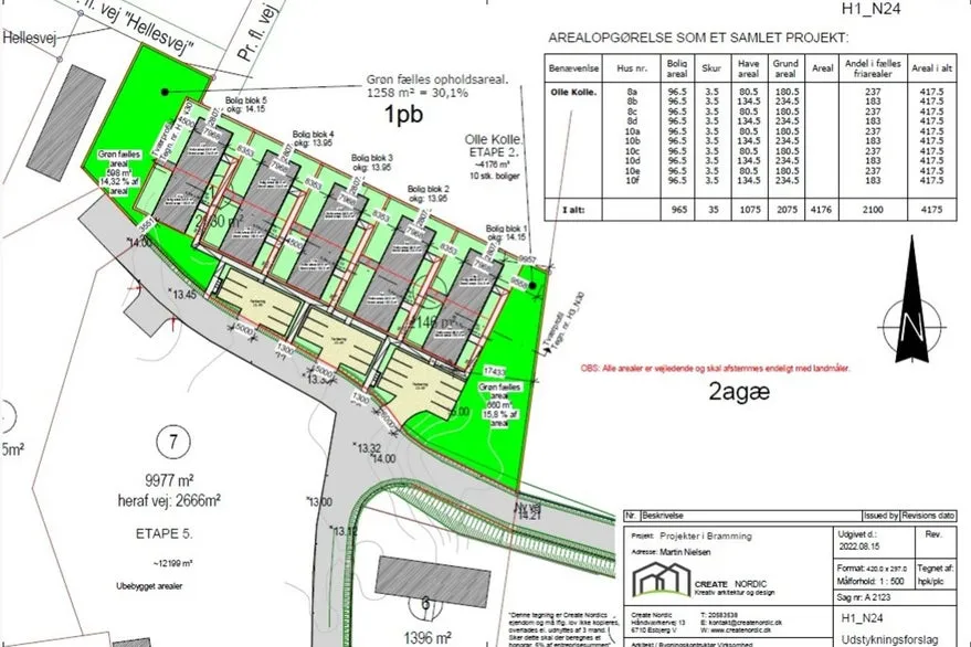 Planimetria - Approved Plot for Mixed-Use Development in Bramming
