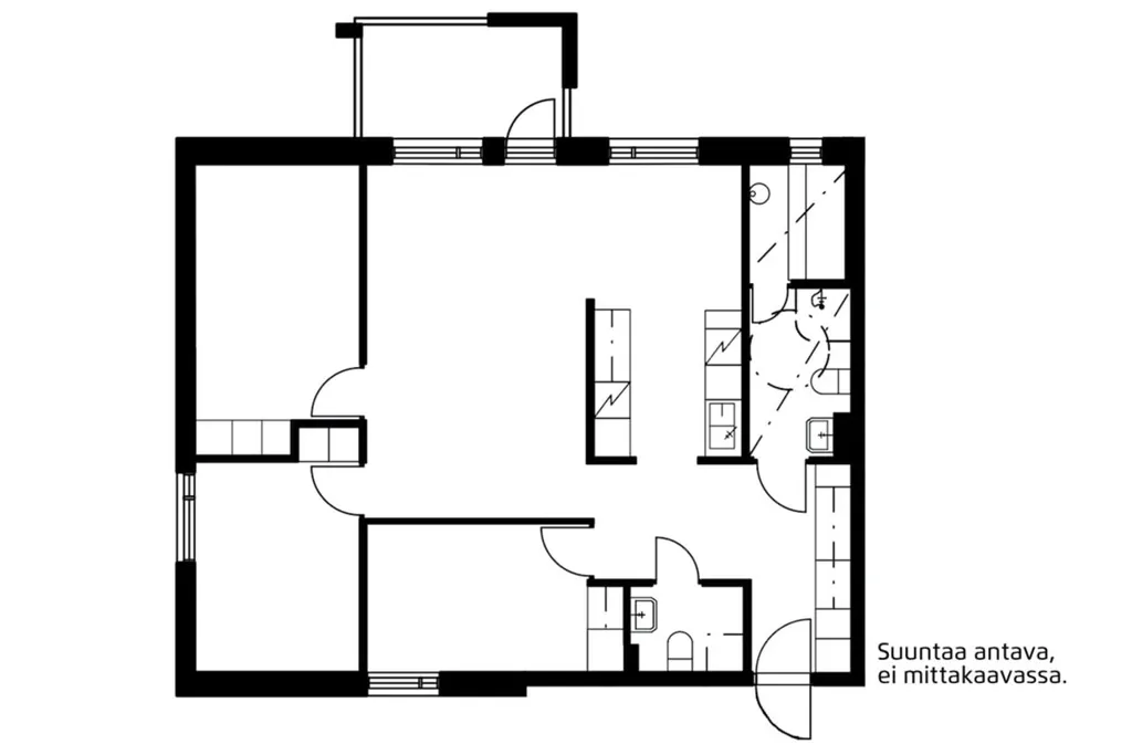 Plaan - 4-Bed Apartment with Sauna in Leppävaara, Espoo
