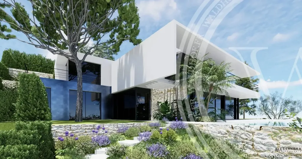 Villa contemporaine avec vue mer à vendre