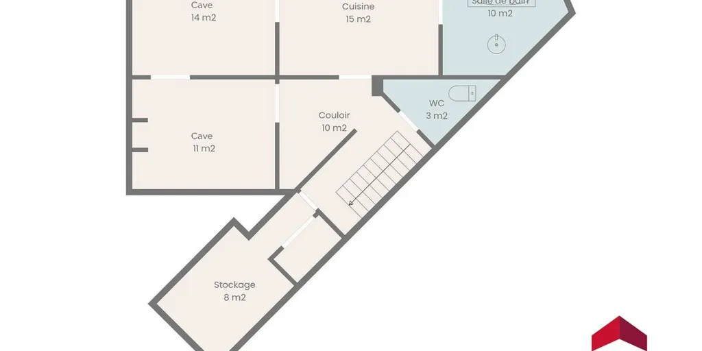 Plan - Maison mixte avec terrasse à Elsene