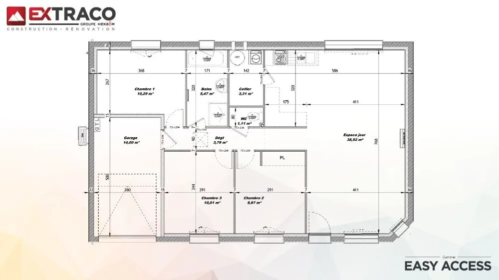 Plan - Maison à Construire 4 Pièces avec Jardin près d'Évreux