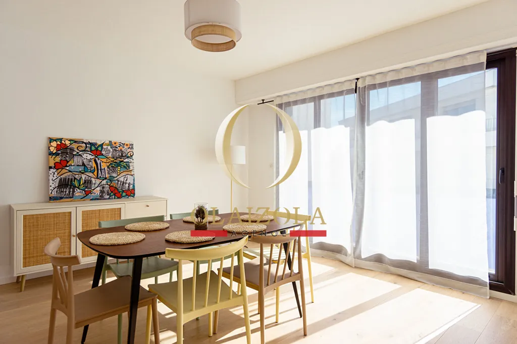 Dining Room - Renovated Apartment with Balcony in Biarritz