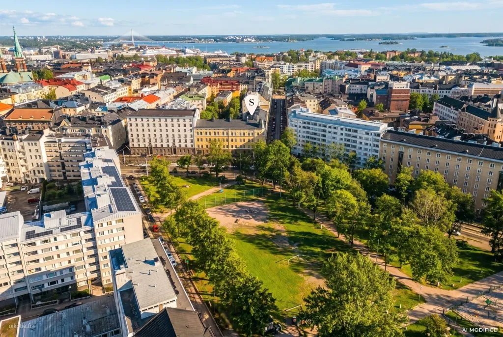 Vue aérienne - Jugend Flat with Sea Views in Ullanlinna, Helsinki