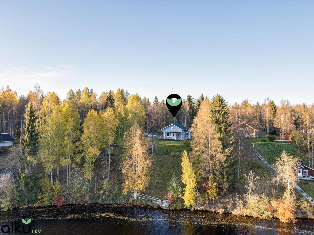 Vue aérienne - Cottage with River View and Sauna in Muhos