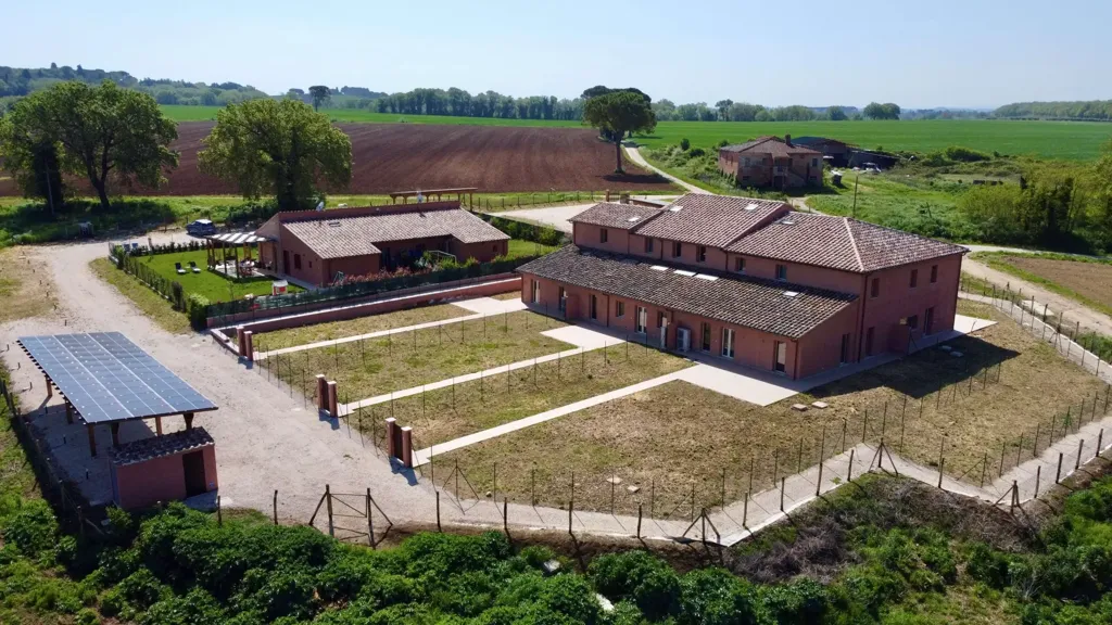 Aerial - Villa Portion with Private Garden in Perugia