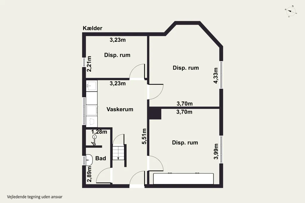 Plaan - Redbrick Villa with Garden in Faxe