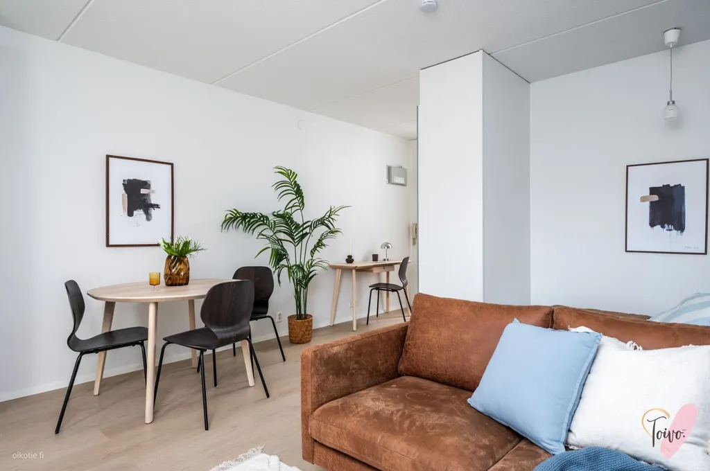 Séjour - Modernised Studio with Balcony in Oulu Centre
