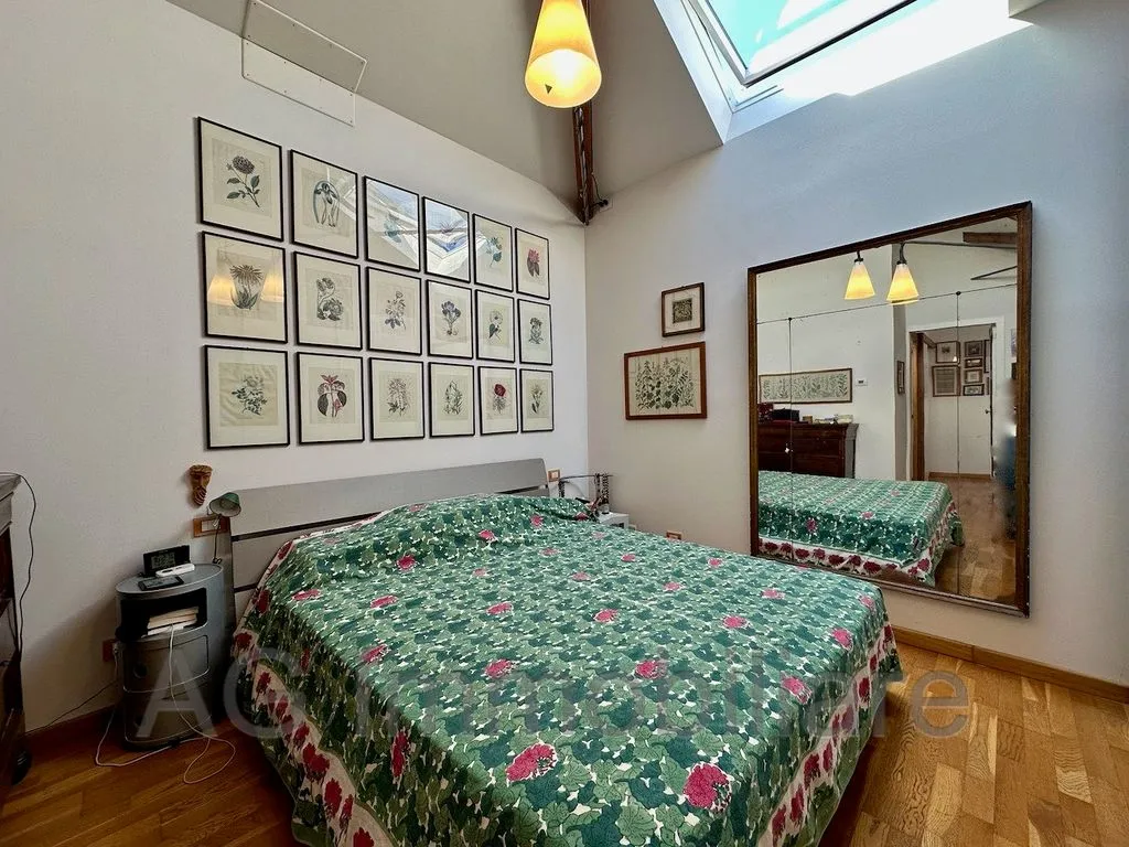 Bedrooms - Rear-Converted Attico with Balcony in Verbania