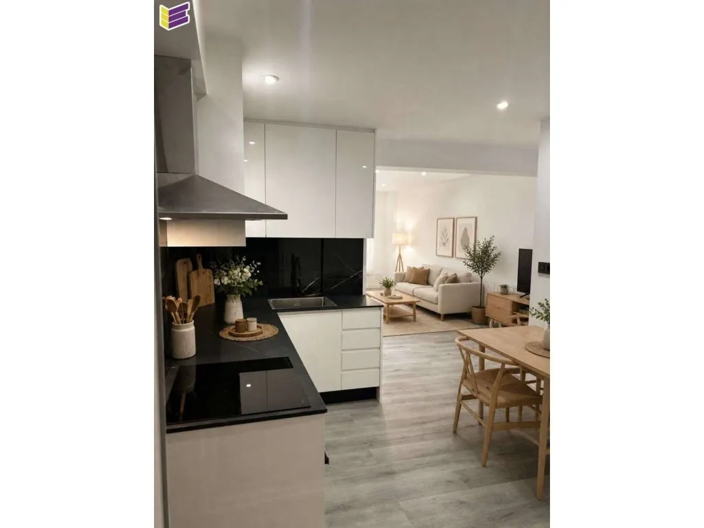 Cuisine - Apartment with Terrace and Garage in Teis