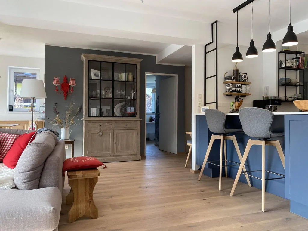 Köök - Modernised Apartment with Garden in Tirol