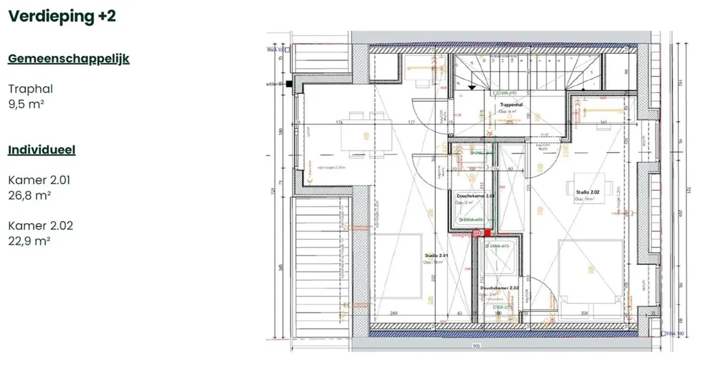 Plan - Appartements Étudiants Neufs à Kortrijk