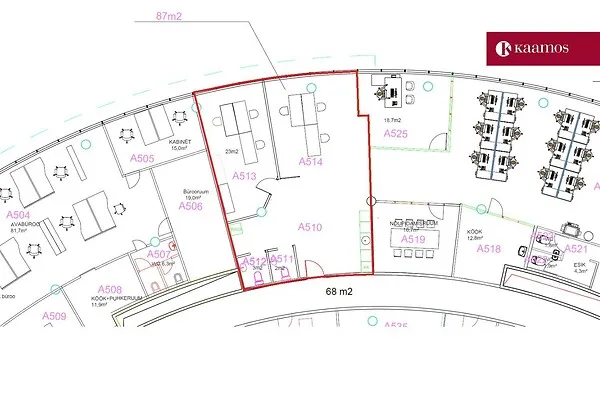 Plan - Local commercial 3 pièces à Tallinn