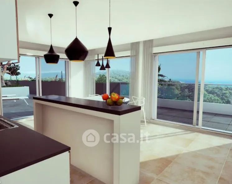 Köök - Modern Trilocale with Sea View in Celle Ligure