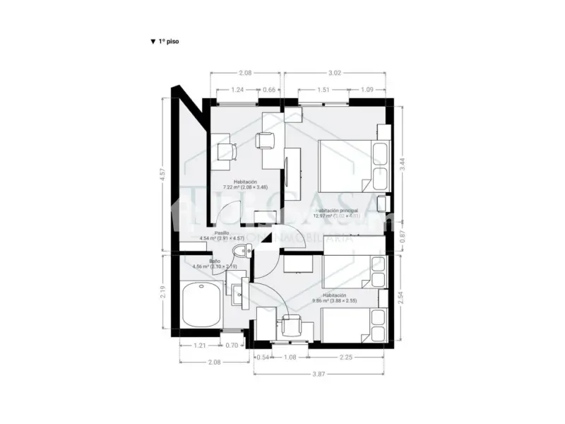 Plan - House with Balcony in Las Canteras, Puerto Real
